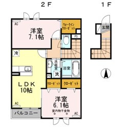 ドヌール井草Aの物件間取画像